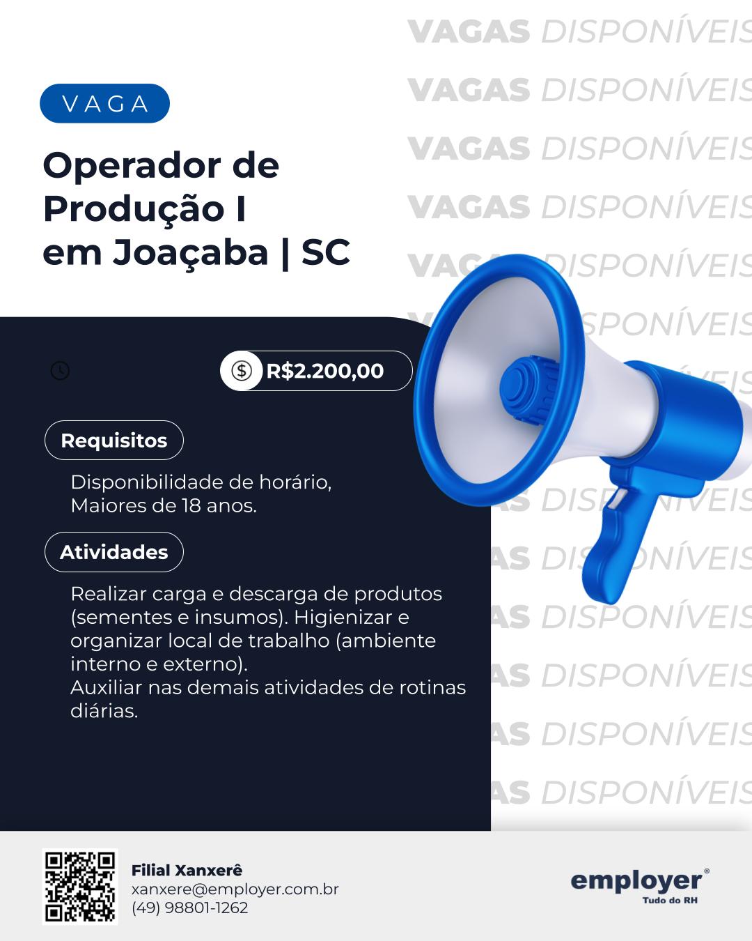 Operador de produção I
