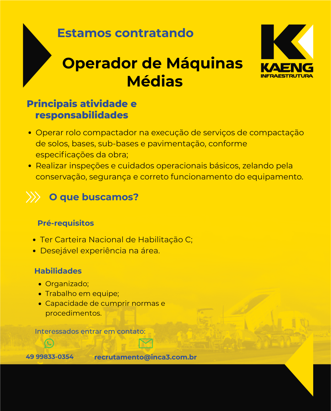 Operador de Máquinas Médias