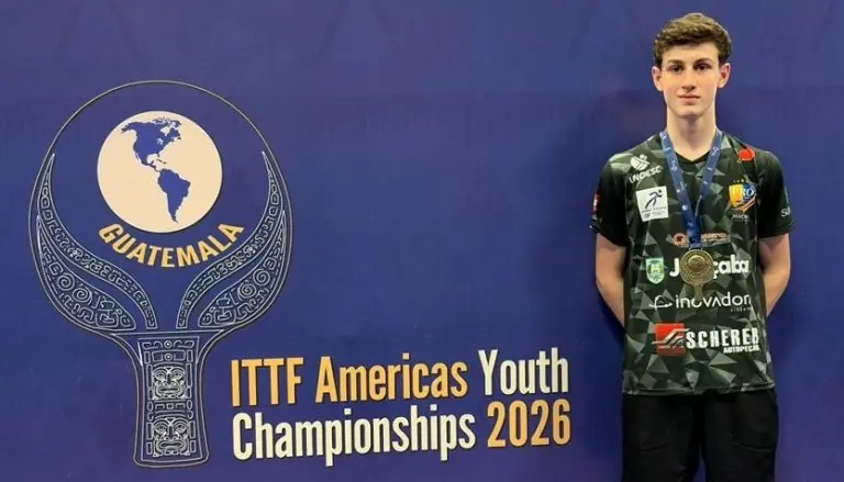 Joaçaba no topo do tênis de mesa das Américas: Antônio Poletto conquista ouro e bronze no Pan-Americano e vaga no Mundial
