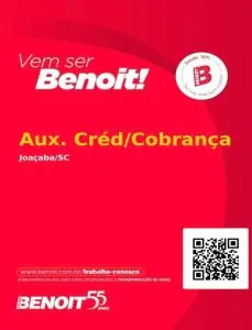 Lojas Benoit – aux. crédito e cobrança
