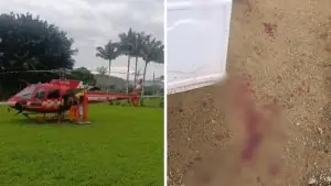 Mãe e filho são baleados dentro de casa em SC; suspeito foi ferido a facão e fugiu para a mata