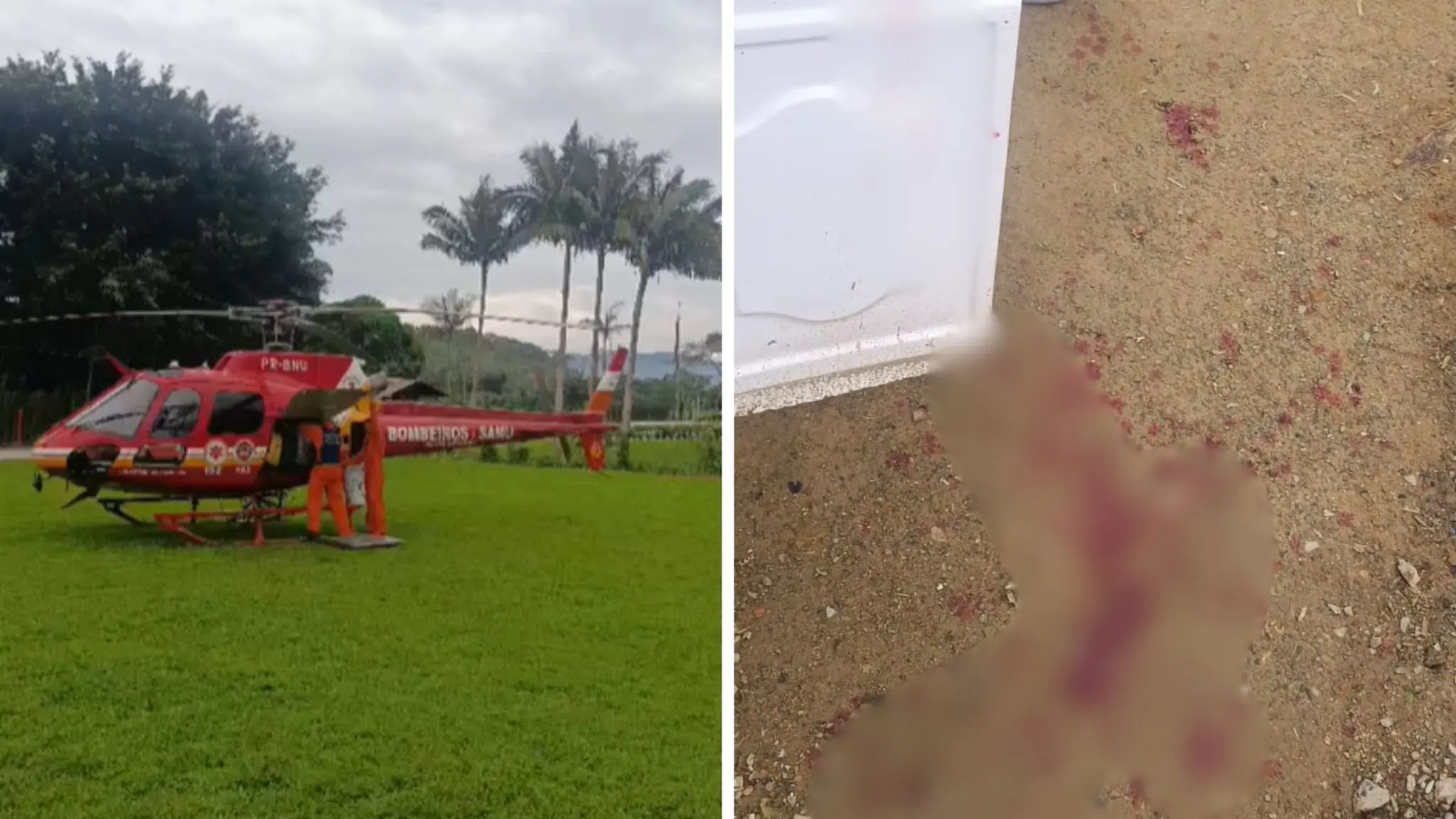 Mãe e filho são baleados dentro de casa em SC; suspeito foi ferido a facão e fugiu para a mata