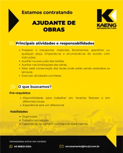 Ajudante de Obras