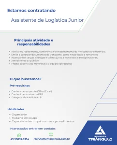 Assistente de Logistica Junior