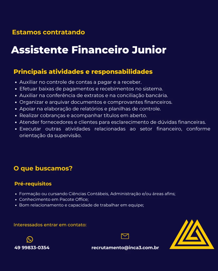 Assistente Financeiro Junior