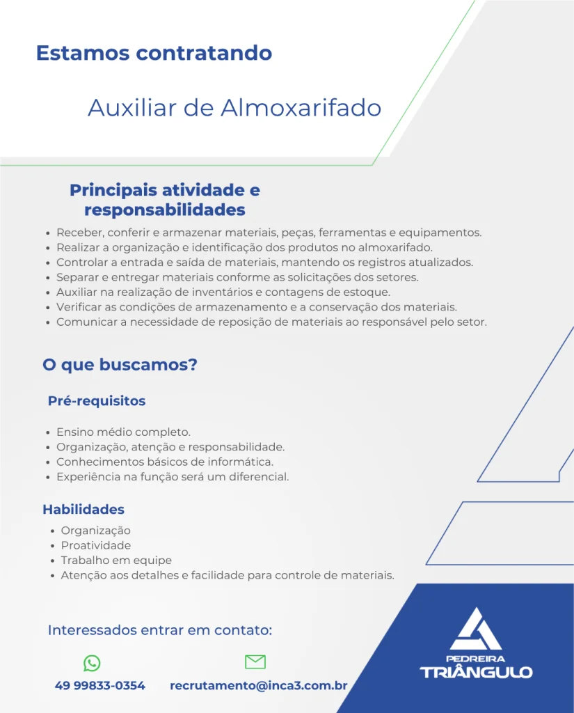 Auxiliar de Almoxarifado