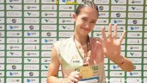De Joaçaba ao topo do Brasil: Gabi Lazzarotti dá show nos 600m e conquista Ouro inédito no Pentatlo nos JEBs