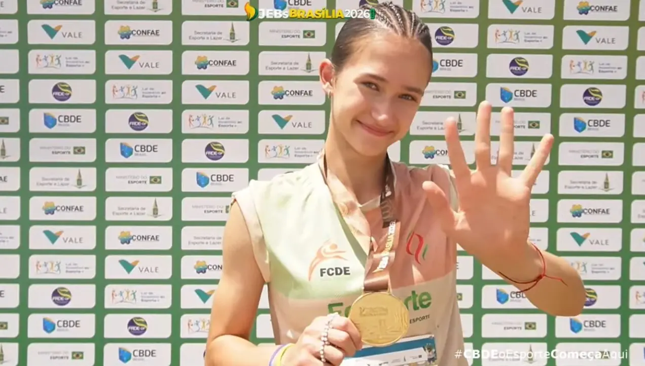 De Joaçaba ao topo do Brasil: Gabi Lazzarotti dá show nos 600m e conquista Ouro inédito no Pentatlo nos JEBs
