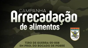 Tiro de Guerra 05-008 promove campanha de arrecadação de alimentos em prol do Bocado do Pobre em Joaçaba