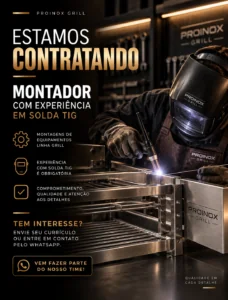 MONTAGEM DE EQUIPAMENTO DA LINHA GRILL-CHURRASCO