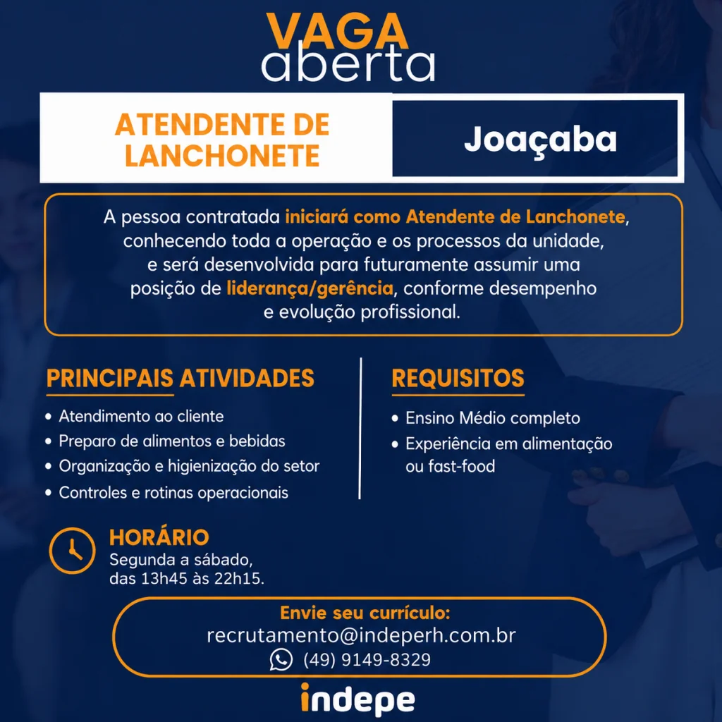 Atendente de Lanchonete