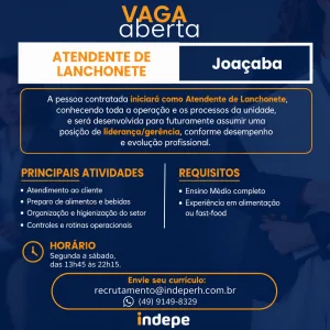 Atendente de Lanchonete