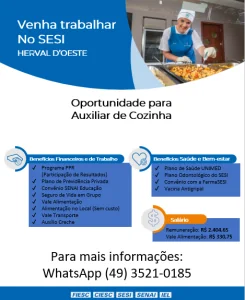 AUXILIAR DE COZINHA – HERVAL D’OESTE
