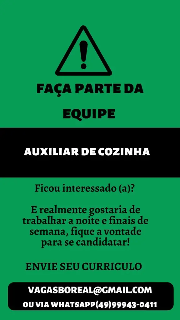 Auxiliar de Cozinha