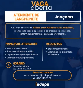 Atendente de Lanchonete