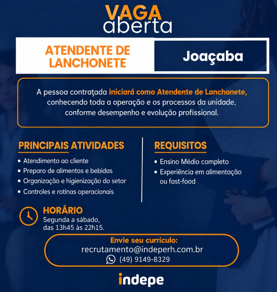 Atendente de Lanchonete