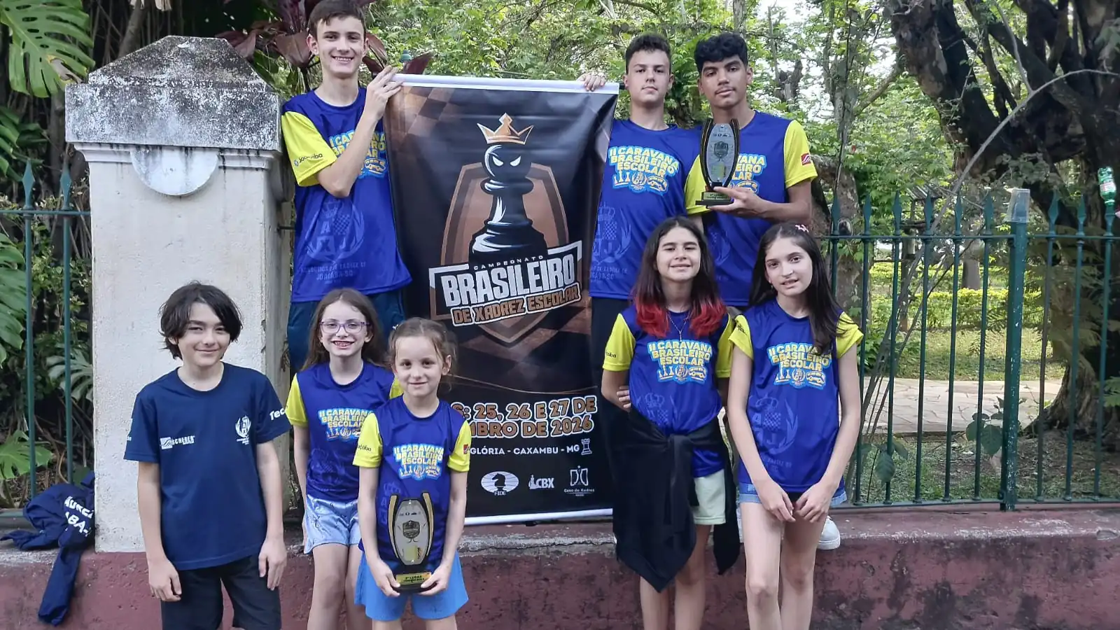 Atletas da Associação de Xadrez de Joaçaba no Campeonato Brasileiro de Xadrez Escolar 2026