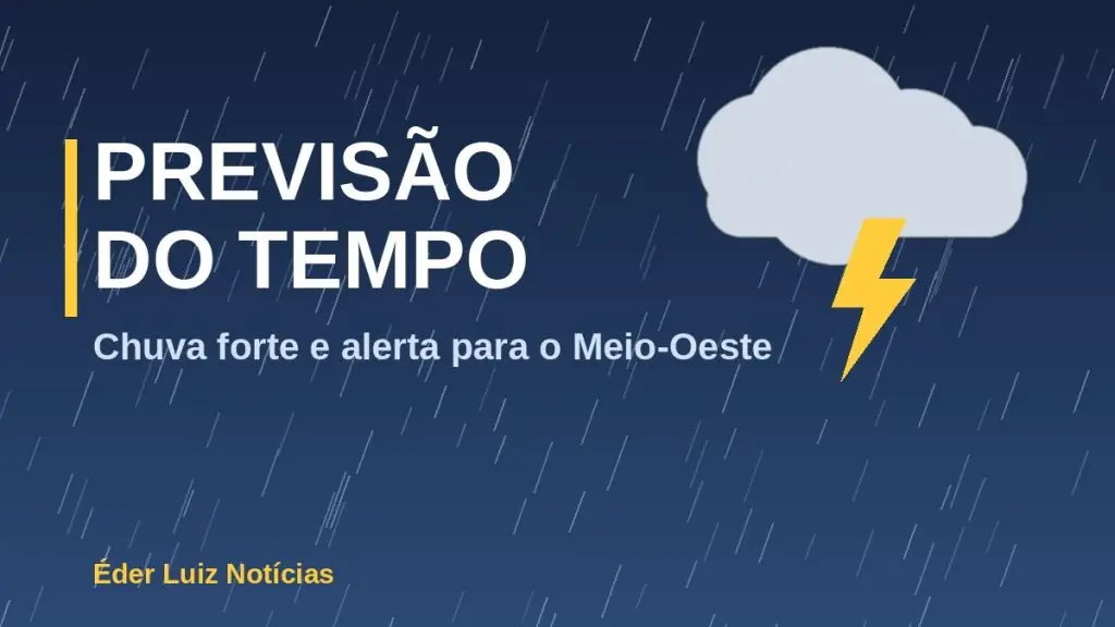 Previsão do tempo: fim de semana de chuva forte e alerta de temporais no Meio-Oeste; segunda será mais fria