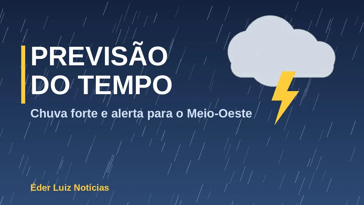 Previsão do tempo: fim de semana de chuva forte e alerta de temporais no Meio-Oeste; segunda será mais fria
