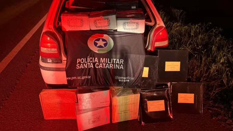 420 garrafas de vinho argentino são apreendidas em carro na SC-480