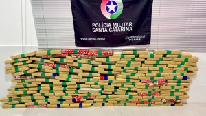 Mais de 103 kg de maconha são apreendidos pela Polícia Rodoviária na SC-157