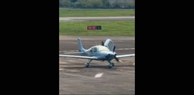 Monomotor faz pouso de emergência e paralisa pista do Aeroporto de SC nesta sexta-feira