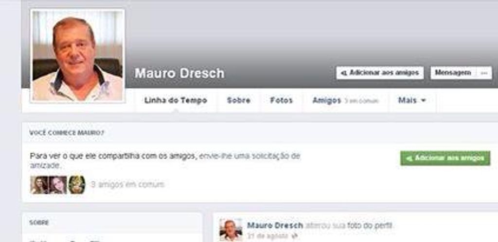 Falso perfil do prefeito de Treze Tílias é criado no Facebook
