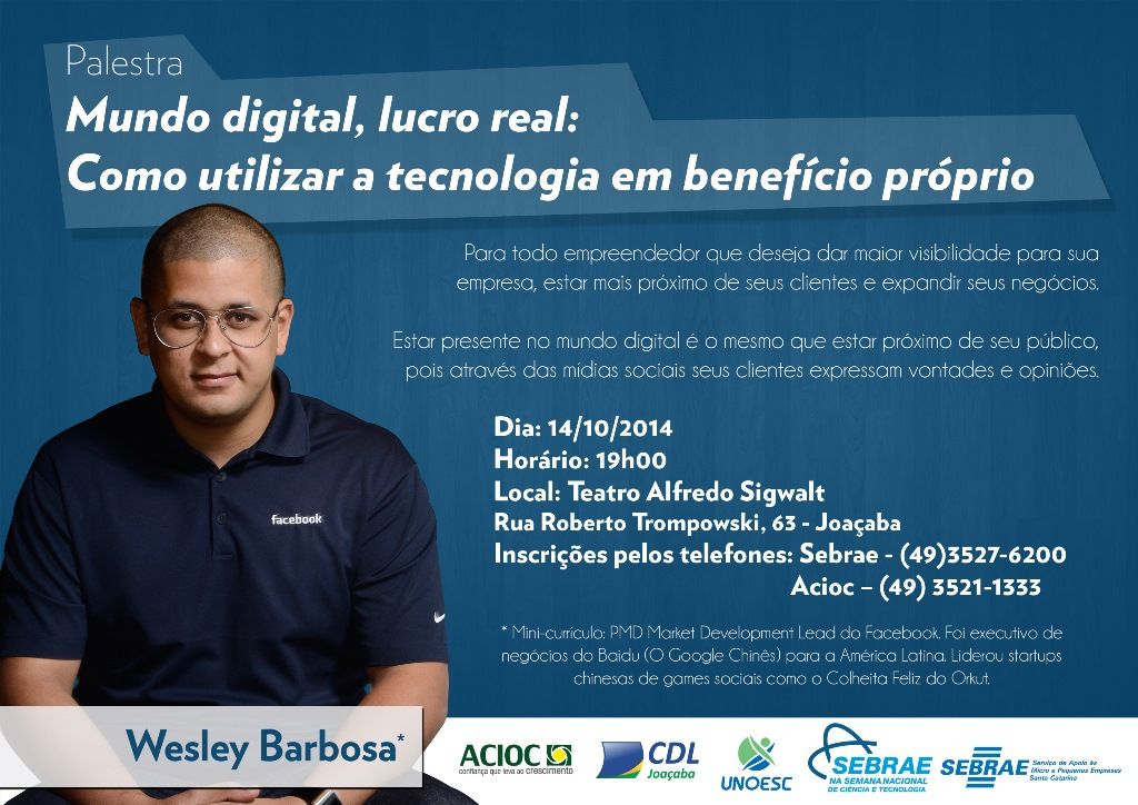 Sebrae promove Semana Nacional de Ciência e Tecnologia