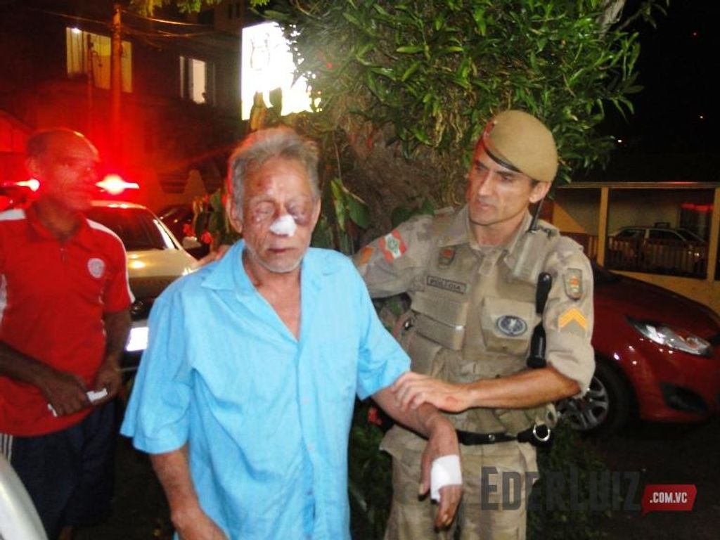 Covardia – Idoso é agredido a socos e mordidas por ladrão, que foi preso após o crime