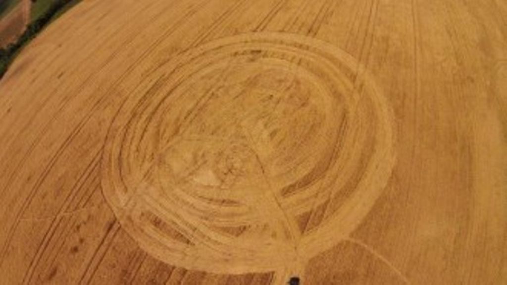 Figuras misteriosas aparecem novamente em plantações de trigo no Oeste