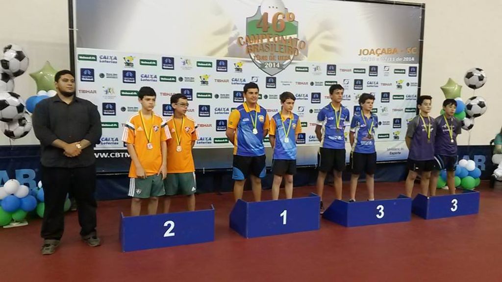 Joaçaba conquistou 5 medalhas no primeiro dia de competição do Brasileiro de Tênis de Mesa