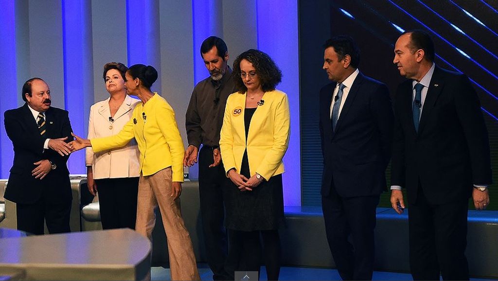 Dilma e Aécio polarizam debate eletrizante na TV