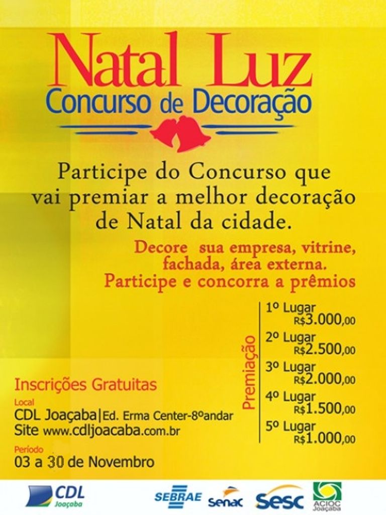 CDL/Joaçaba prorroga prazo de inscrição para o Concurso de Decoração de Natal