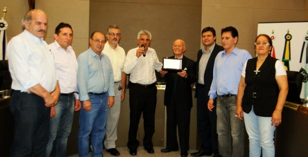 Alírio Caldart é homenageado pela câmara de vereadores de Joaçaba