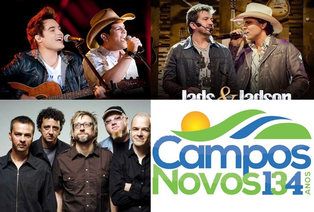 Fernando e Sorocaba, Jads e Jadson e Nenhum de Nós neste fim de semana em Campos Novos