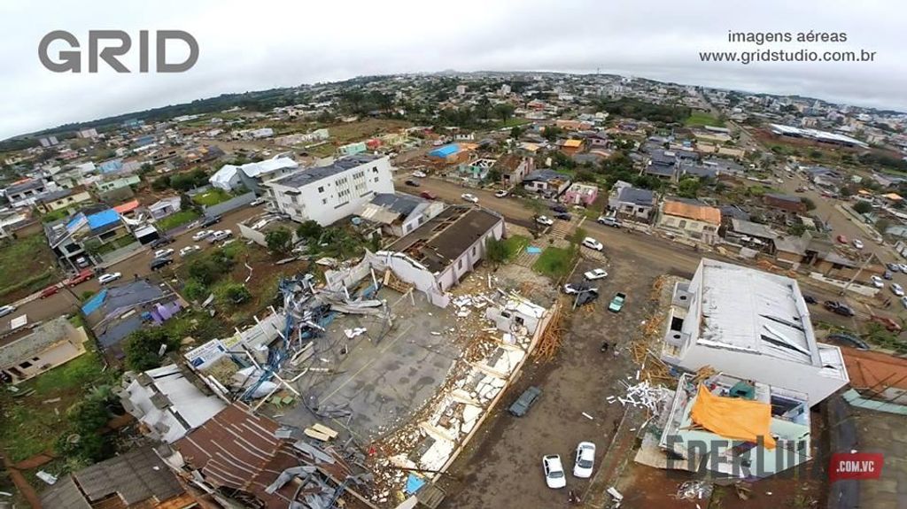 Assista -Vídeo captado com drone mostra os estragos causados pelo tornado