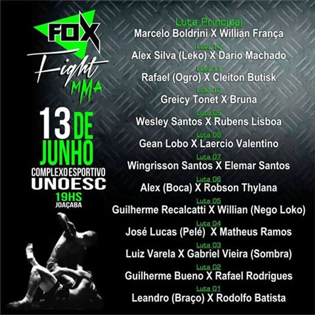 Atletas de Joaçaba participam de campeonato de MMA no próximo fim de semana em Lages
