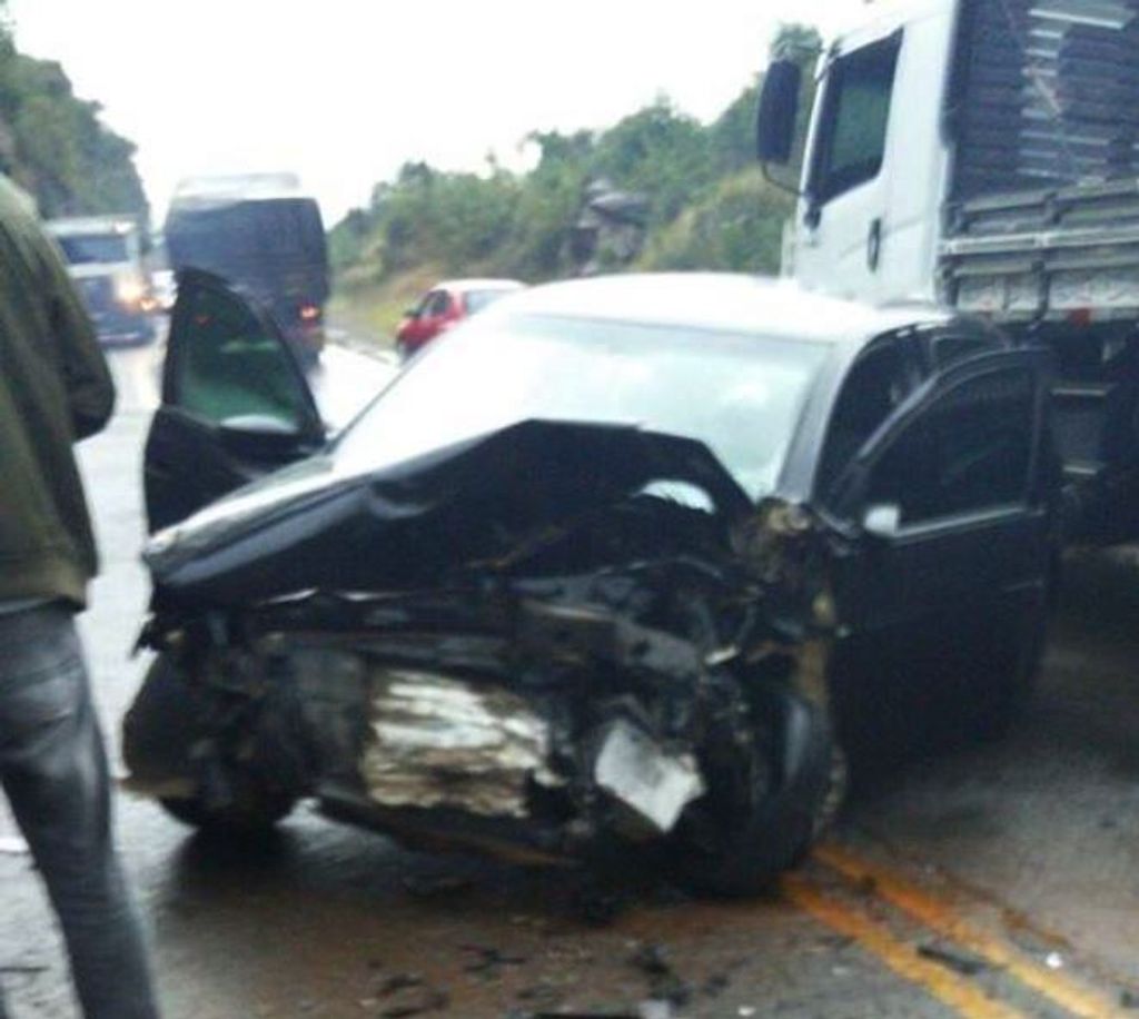 Veículo de Joaçaba se envolve em acidente na SC-135