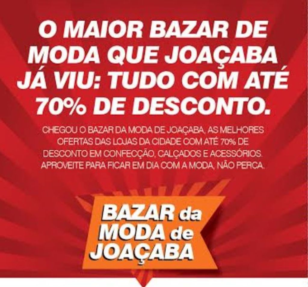 1º Bazar da Moda de Joaçaba oferecerá descontos de até 70%