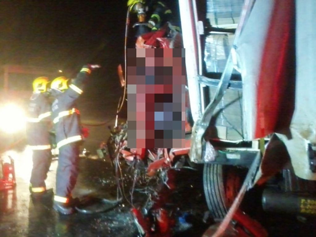 Caminhoneiro morre em acidente na SC 135, entre Caçador e Rio das Antas