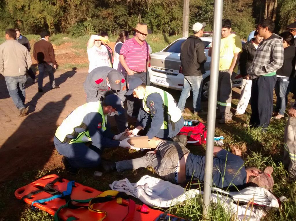Homem é atropelado após desentendimento em Erval Velho