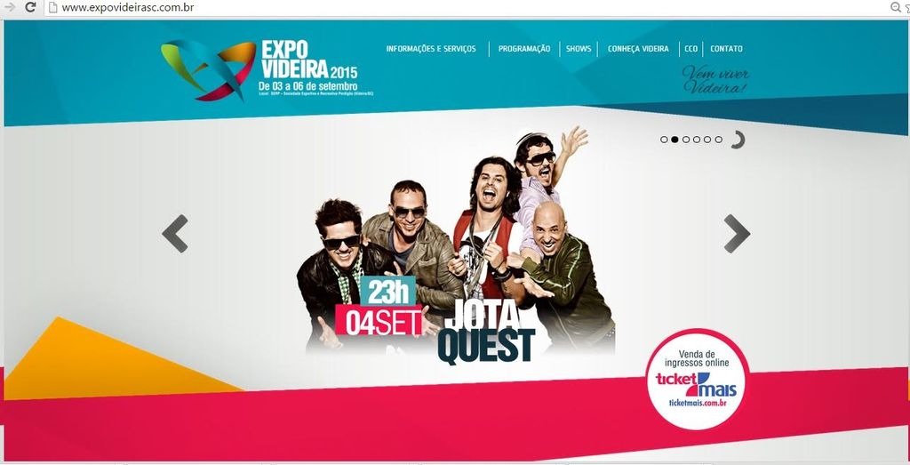 Site da Expo Videira 2015  já está no ar