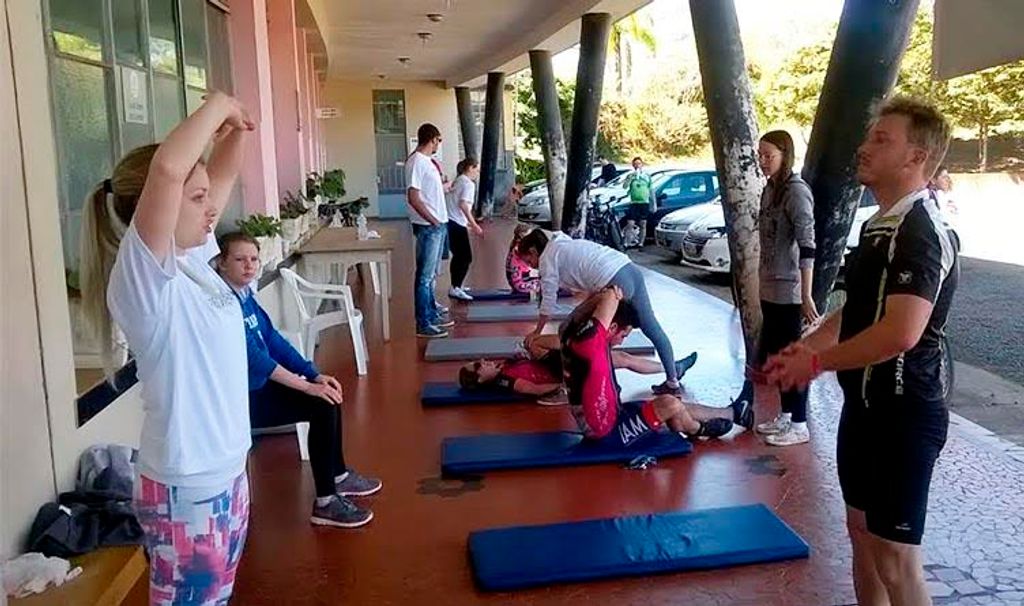 Curso de Fisioterapia auxilia ciclistas que participaram do Pedal Rio do Peixe