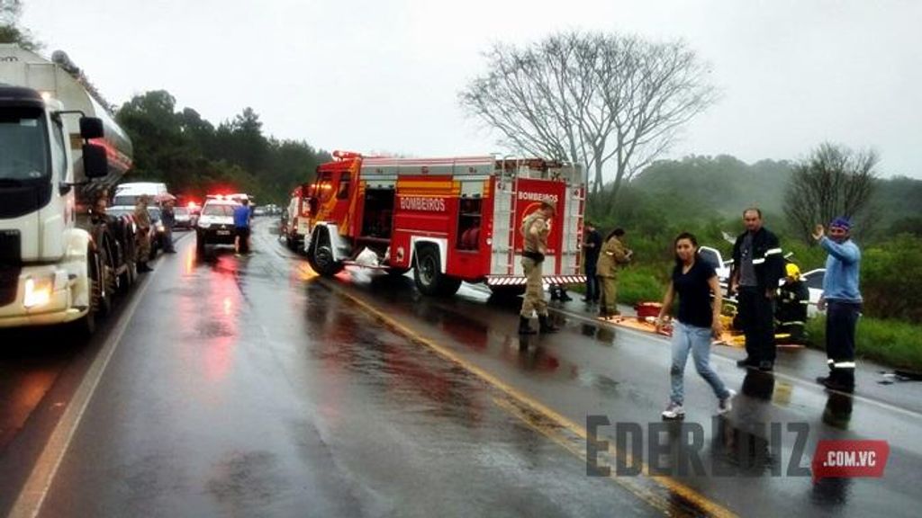 Tragédia – Acidente na BR-282 mata avó e dois netos