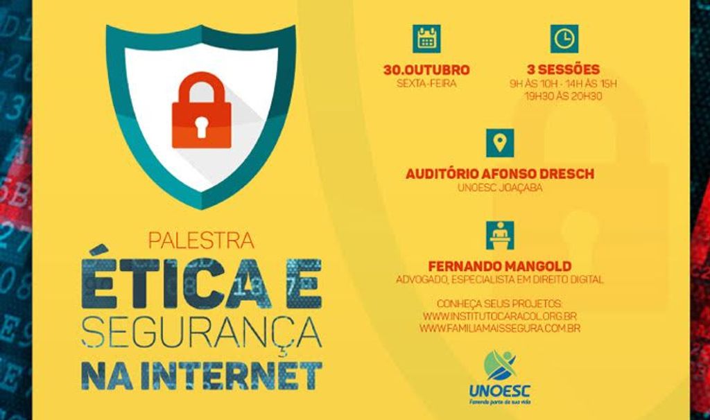Unoesc promoverá palestra sobre ética e segurança na internet