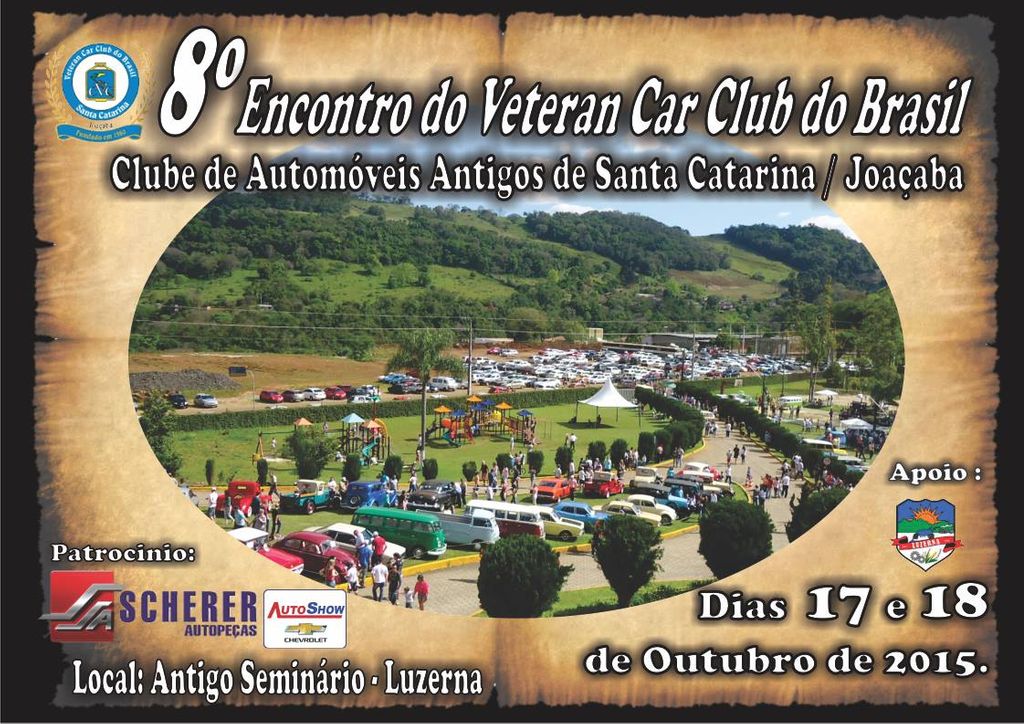 Encontro de carros antigos acontece em Luzerna neste final de semana
