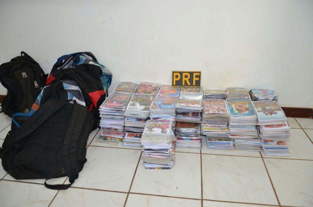 PRF de Campos Novos apreende mais de 1,7 mil DVDs piratas