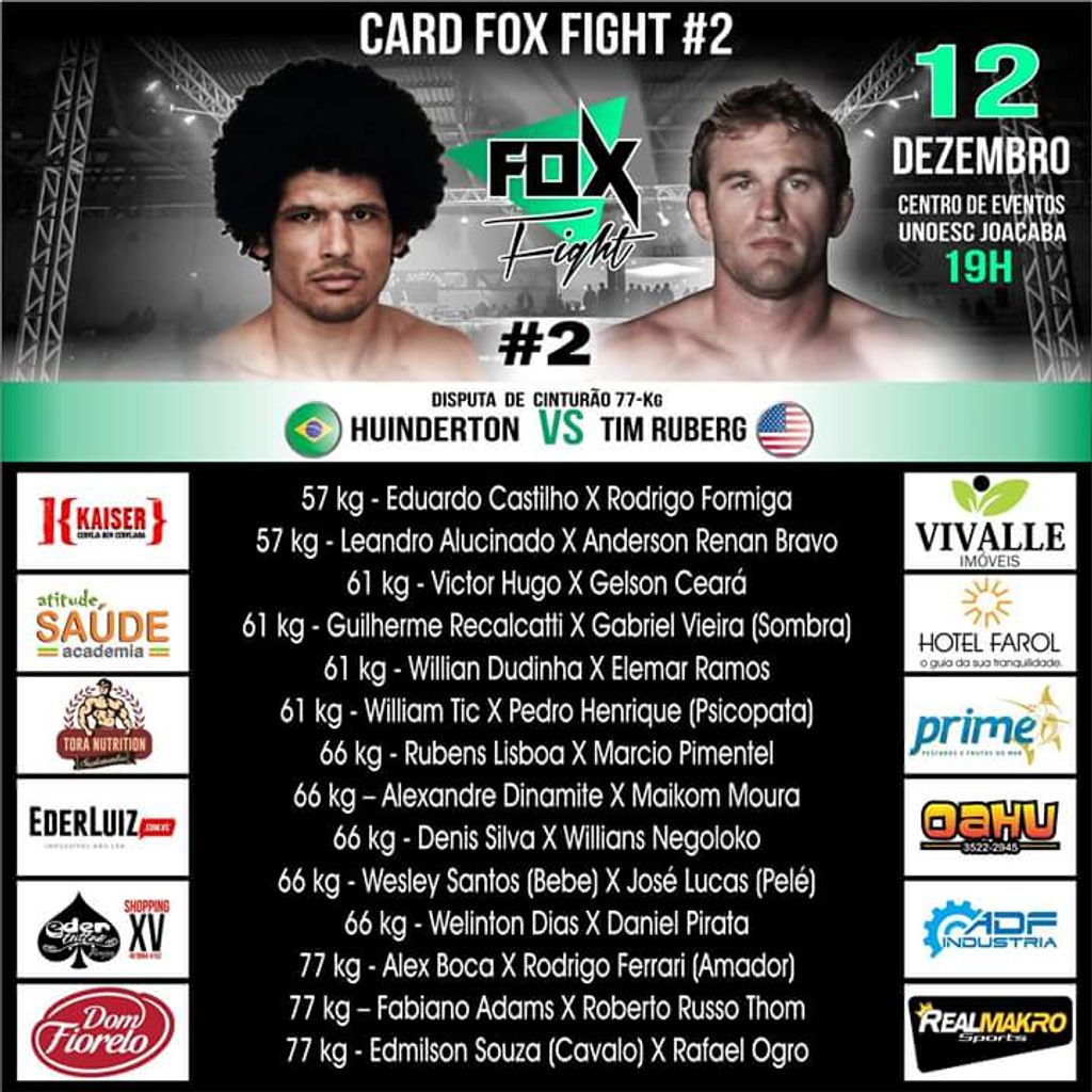 Assista o vídeo oficial do Fox Fight #2. Evento acontecerá em Joaçaba no dia 12 de dezembro