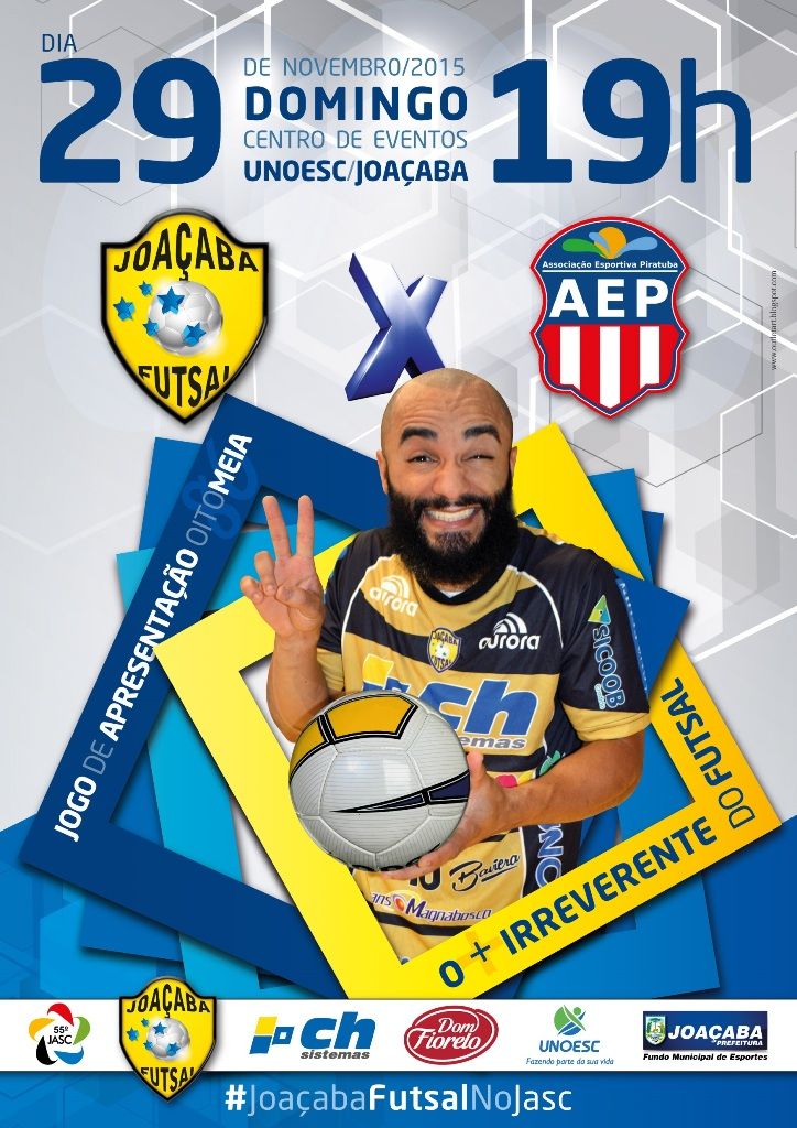 Novo reforço do Joaçaba Futsal será apresentado à torcida em amistoso neste domingo