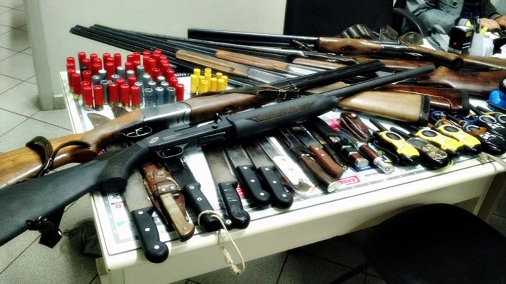 Polícia apreende arsenal em ocorrência que envolvia denúncia de caça ilegal